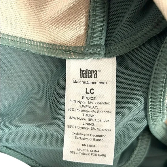 Balera Women’s Large High Neck Halter Dress  Performance Dance Costume Juniper - Picture 6 of 8